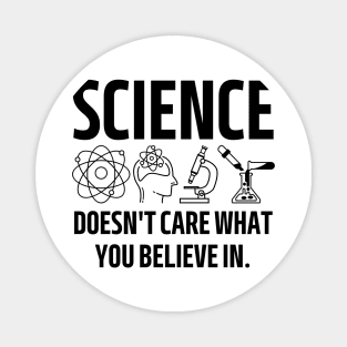 science doesn't care what you believe in. Magnet